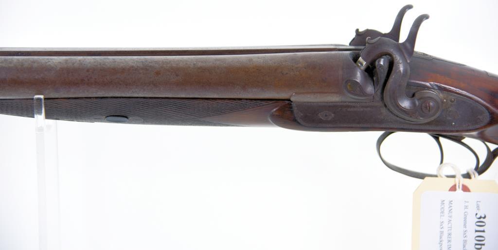 J. H. Greener SxS Blackpowder Double BBL Shotgun