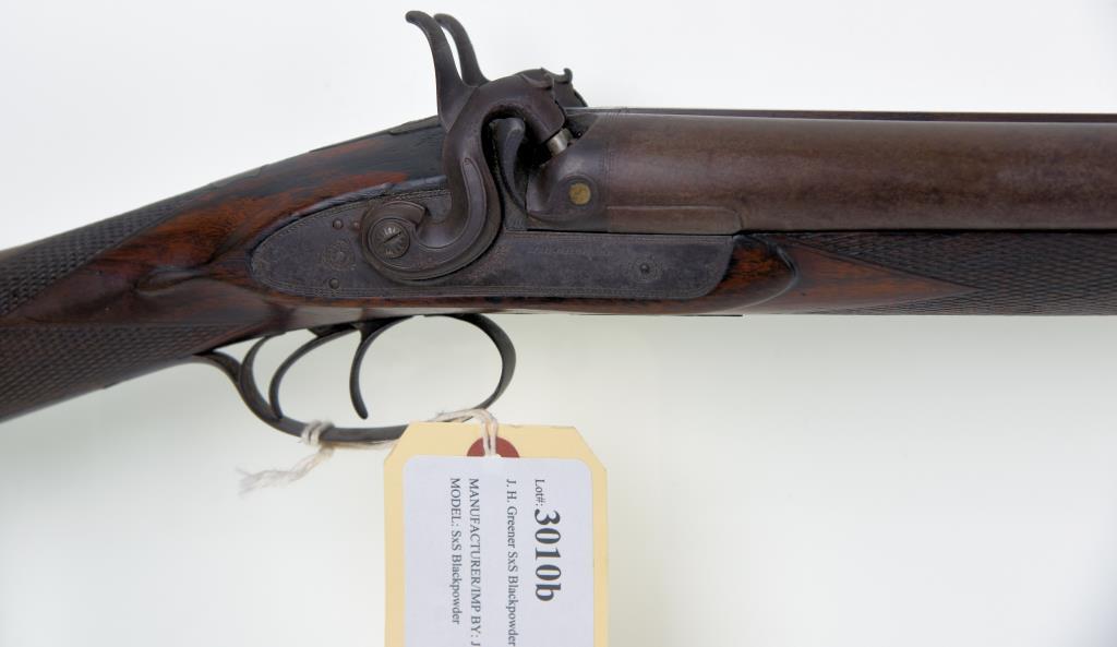 J. H. Greener SxS Blackpowder Double BBL Shotgun