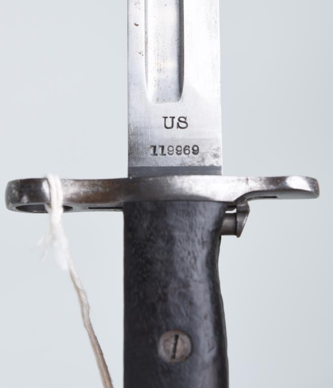 Lot 656b - 1906 Dated Springfield Armory Bayonet for a 1903 US Military Bolt Action Rifle. SN#