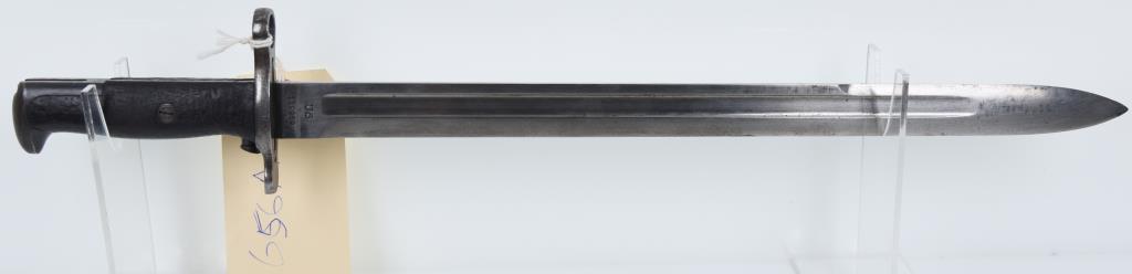 Lot 656b - 1906 Dated Springfield Armory Bayonet for a 1903 US Military Bolt Action Rifle. SN#