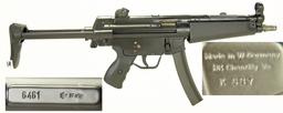 Heckler & Koch MP5 Full Auto Sub Machine gun. SN#: 6461. Reg Sear Serial # K637. Date Code "IF" 1985