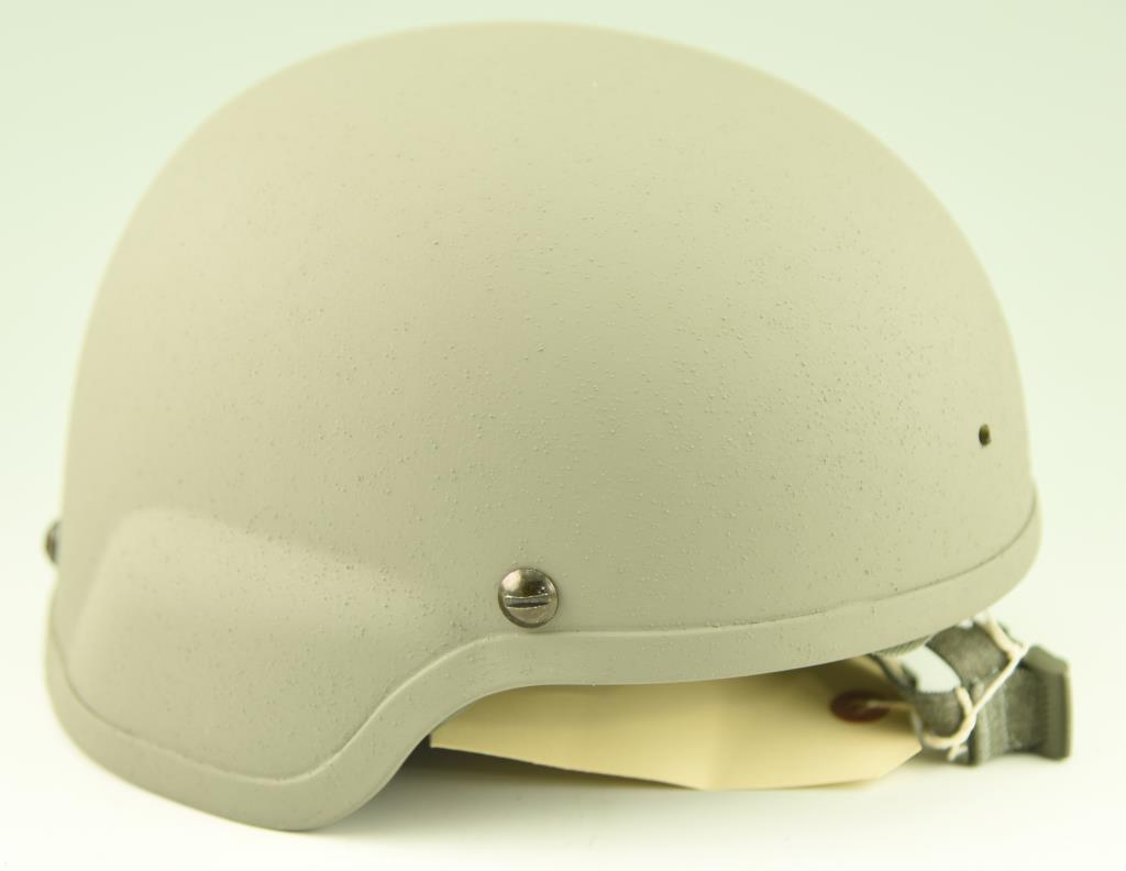 Lot #14 - MSA Advanced Combat Kevlar Helmet - Sized Large With Padding & Chin Strap Kit