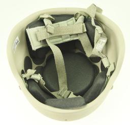 Lot #14 - MSA Advanced Combat Kevlar Helmet - Sized Large With Padding & Chin Strap Kit