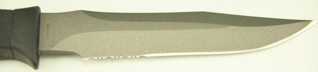 Lot #18 - SOG Knives Seki Japan 12” Seal Style knife Satin Finished Clip Point partially serrated