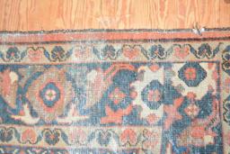 Lot #27 - Semi-Antique Afghan wool pile floral area rug circa 1930 (moderate wear throughout