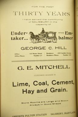 Lot #658 - “Salisbury City Directory and Commercial Guide – 1907. Compiled and Edited by George