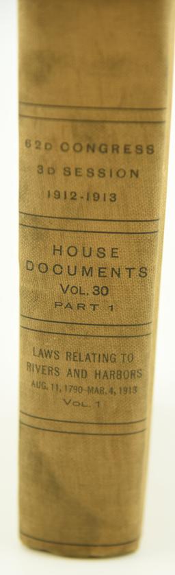 Lot #664 - 3 Volume Set: “62nd Congress, 3rd Session: 1912-1913. House Documents Vol. 30 Parts
