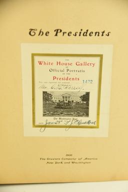 Lot #667 - “The White House Gallery of Official Portraits of the Presidents”. Included Photos &