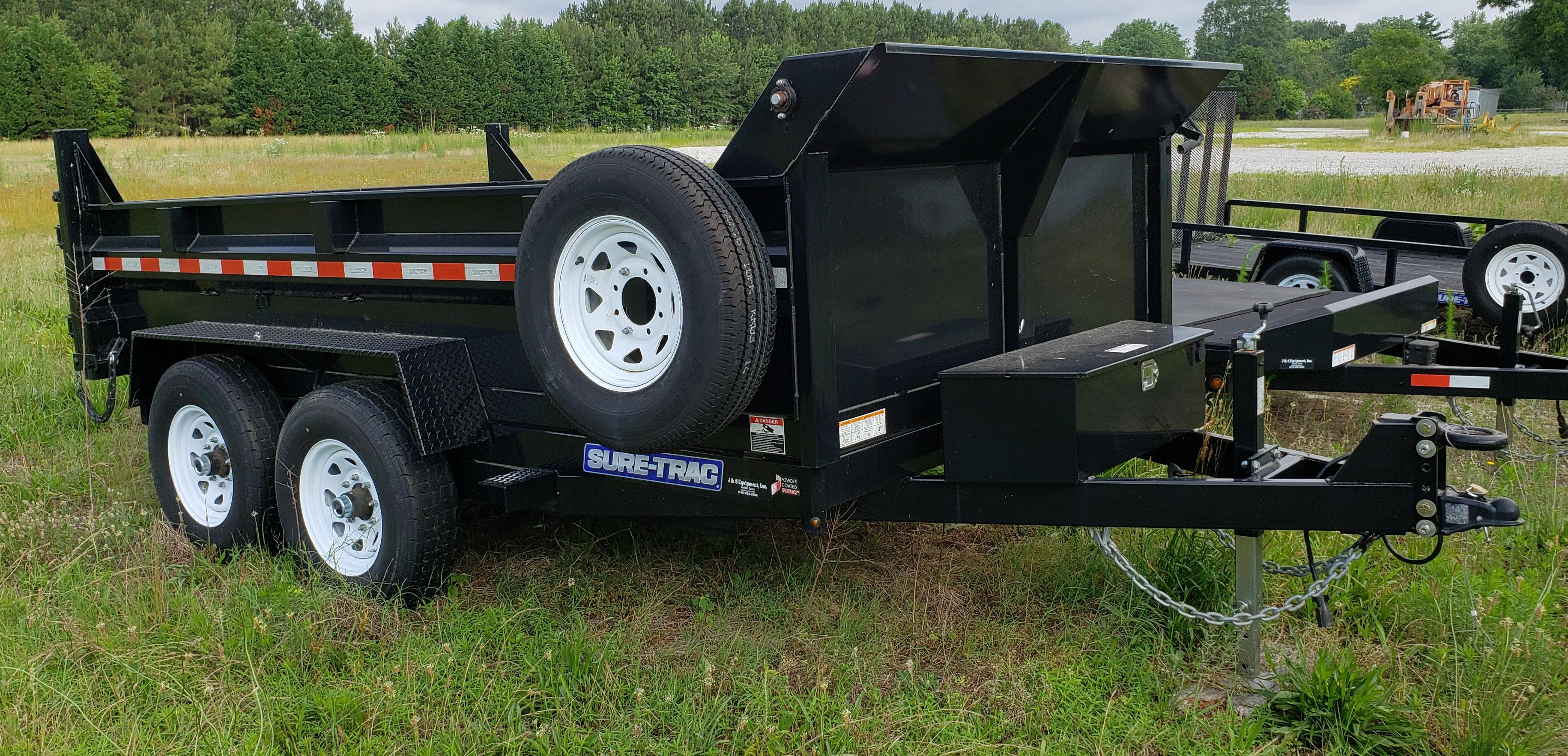 Lot #13-2016 Novae Co Sure Trac Mdl ST8212DD-B-120 (12' Long x 6'9" Wide) Dual Axle Dump Trailer