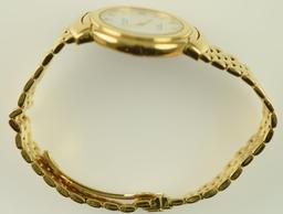 Lot #10 - 18K Yellow Gold Men’s Rolex Cellini wrist watch with Roman dial & Panther link bracelet.