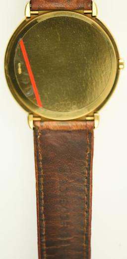 Lot #7 - 18K Yellow Gold Men’s Rolex Cellini Wrist Watch with Quartz Movement. 18K Round Case.