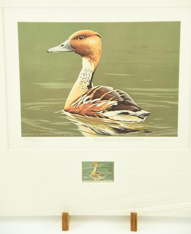 Lot #303 - (3) Duck stamp prints: (2) 1986-87 Federal Duck stamp print by Burton Moore Gold Medal