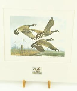 Lot #307 - 1984 First of State Oregon Wildfowl Stamp Print, First of State 1985 Wyoming Stamp