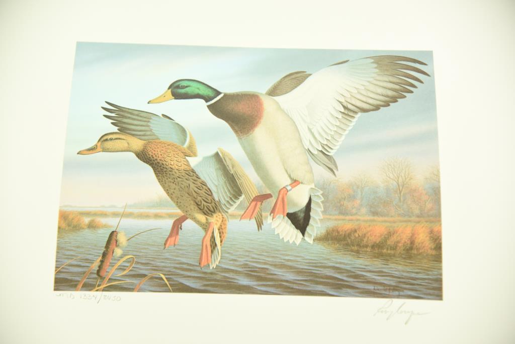 Lot #308 - 1988 First of State Virginia Migratory Waterfowl Stamp print by Ronald Louque, (3)