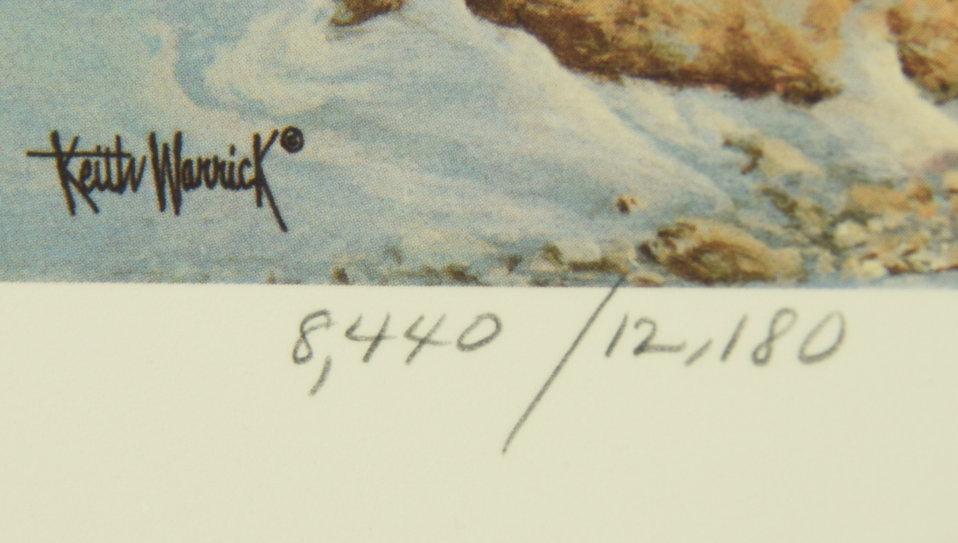 Lot #318 - 1986 Washington Waterfowl Stamp print by Keith Warnick, (2) Utah 1986 Migratory