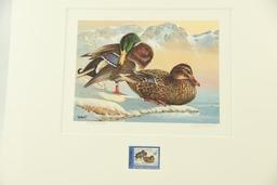 Lot #319 - 1986 Washington Stamp print, 1985 Alaska Waterfowl Conservation Stamp and Print