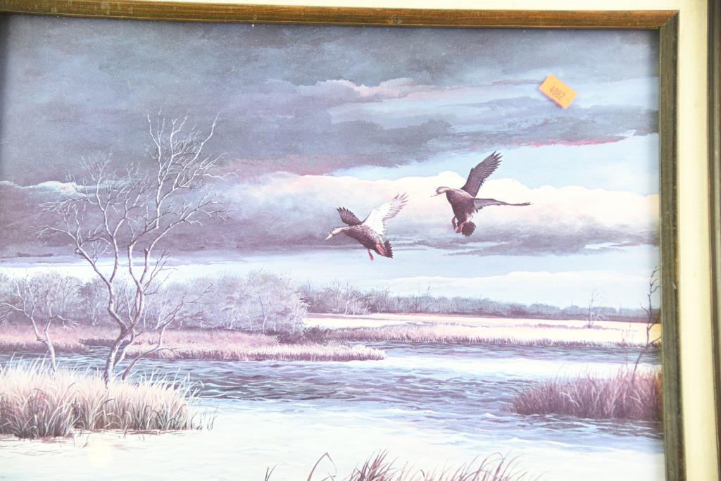 Lot #329 - (3) Framed prints of Geese and Mallards by A.J. Rudisill