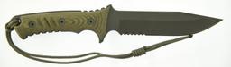 Lot #17 - Chris Reeve Knives Pacific Fixed Blade Black Canvas Micarta (6.3" Blk PVD Serr) with