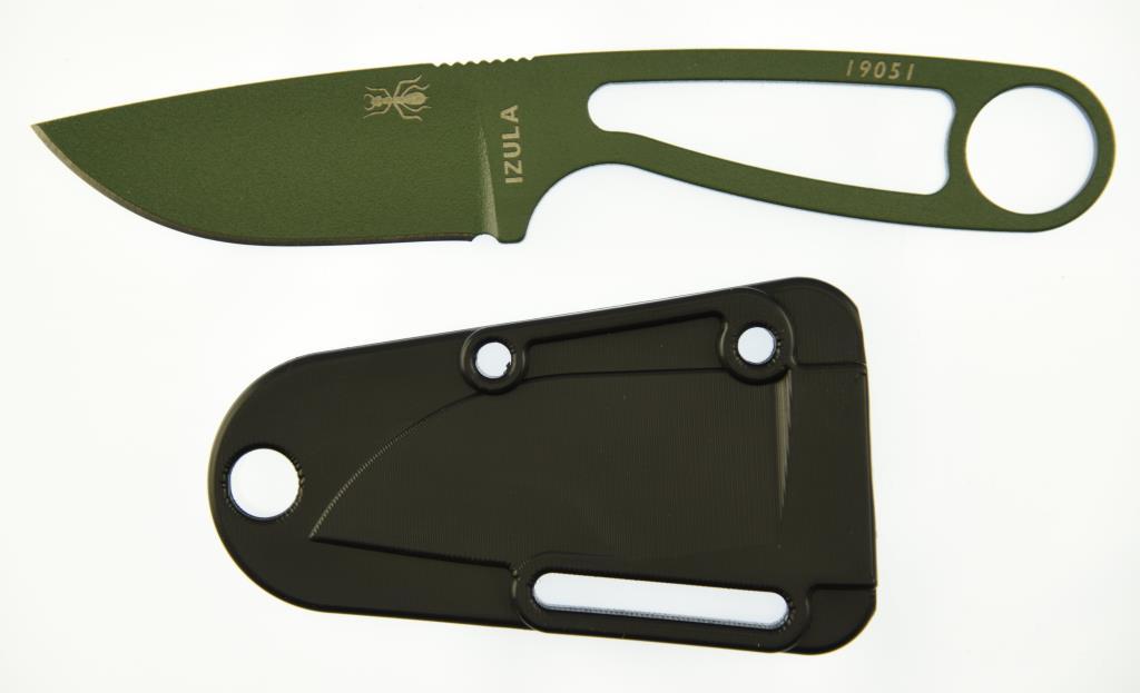 Lot #27 - ESEE Izula OD Knife and Kit - Specifications:   Blade Length:  2.875", Cutting Edge: 