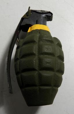 Lot #819 - (2) Deactivated military grenades. Pineapple example is marked RFX.