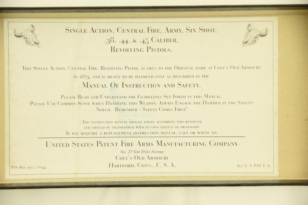 Lot #1690 - Uberti/Imp By Us Patent Firearms Mfg Co SAA Revolver Single Action Rev SN# 126725 .44-40