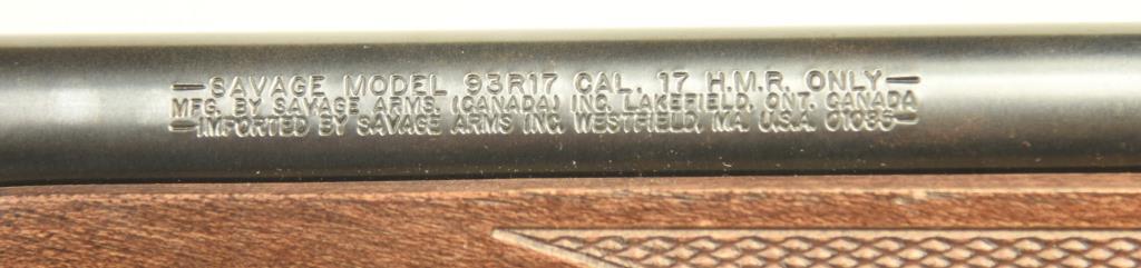 Lot #1877 - Savage Arms/Savage Arms Inc 93R17 Bolt Action Rifle SN# 0999437 .17 HMR