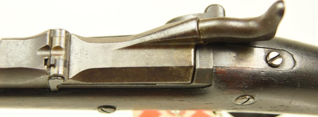 Lot #1879 - US Springfield Armory 1884 Trapdoor Rifle Single Shot Breechloader 455443 .45-70