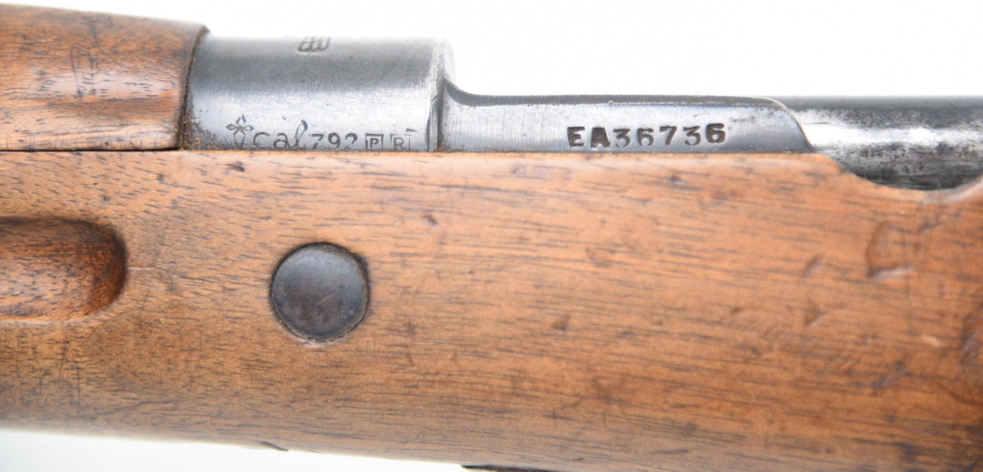 Lot #1600 -  Spanish Mauser 1943 Short Rifle Bolt Action Rifle SN# EA33636 7.92x57 MM