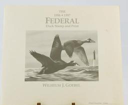 Lot # 4579 - (3) Unframed Federal duck stamp prints all in original folders each signed and