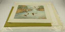 (1) Print of Wild Turkeys by J.F. Landenburger 18” x 24”, “Black Ducks at Davis Creek” by