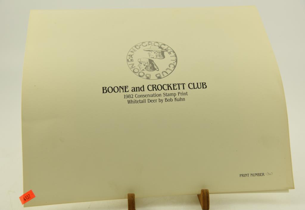 (~65) Boone and Crockett Club Conservation stamp prints all are 1982 Whitetail Deere by Bob Kuhn