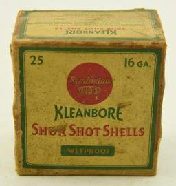 (3) Full boxes of Vintage Kleanbore Shurshot Shells 16 gauge 2 ¾” (75 shells total)