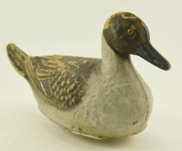 Vintage General Fibre Decoy Co. Pintail Drake with personal note from Smitty Rue “Try to Find