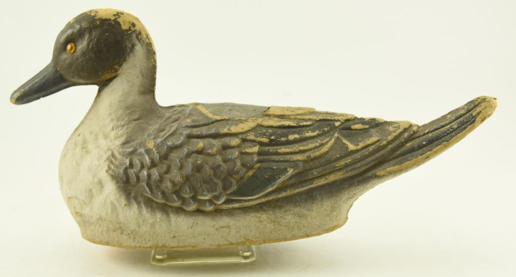 Vintage General Fibre Decoy Co. Pintail Drake with personal note from Smitty Rue “Try to Find