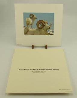 Lot #3 - (3) 1981 Foundation for North America Wild Sheep Conservation Stamp Prints of Dall Rams