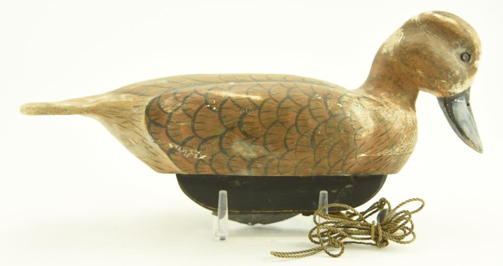 Lot #322 - Pair of 1992 Mike Savage Pintails Hen and drake both signed on underside with wooden