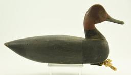 Lot #331 - Eastern Shore of VA Redhead drake decoy in original paint with slight gunning wear