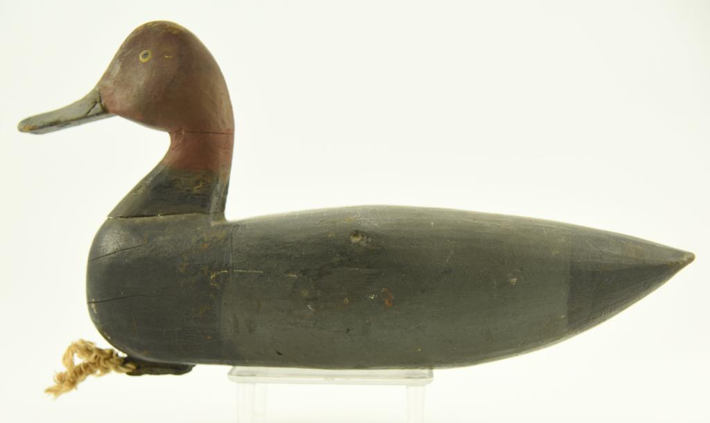 Lot #331 - Eastern Shore of VA Redhead drake decoy in original paint with slight gunning wear