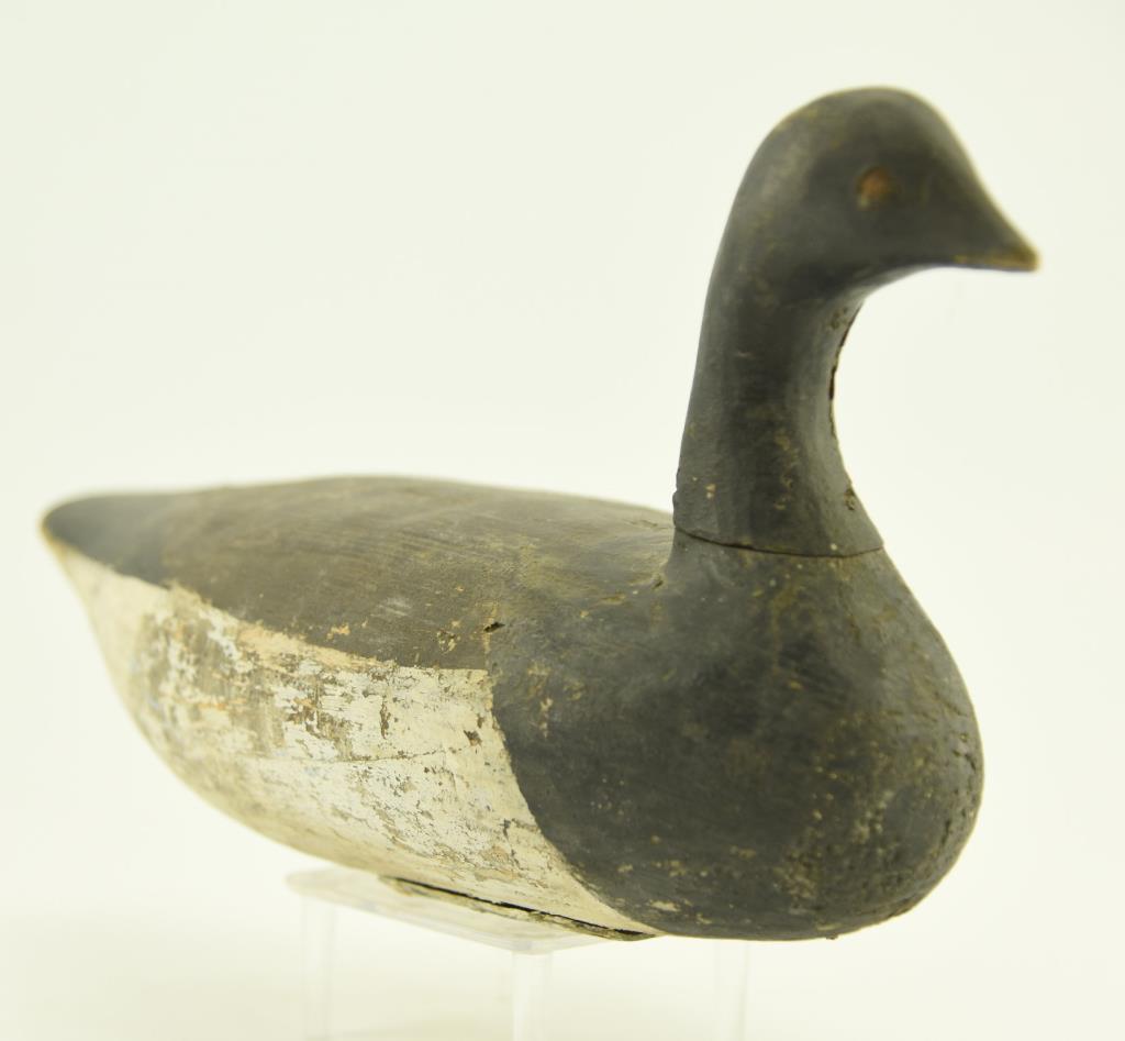 Lot #335 - Ira Hudson Chincoteague, VA Brant Decoy signed in pencil on underside and branded