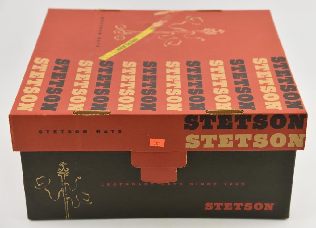 Lot #21 - Stetson Open Road model 61 Silver Belly size 7 1/8” in original box