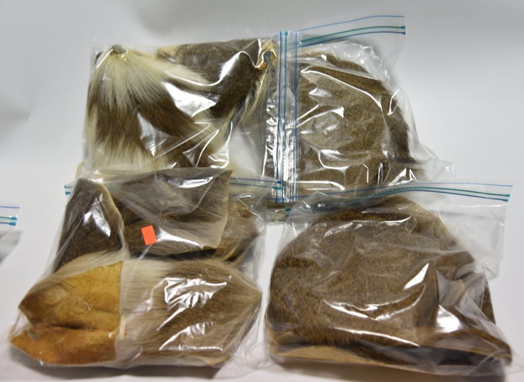 Lot #36 - Large Qty of buck tails packaged in plastic bags