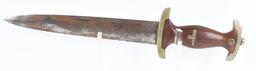 German SA Dagger with Scabbard. Blade is Rusty