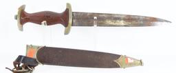 German SA Dagger with Scabbard. Blade is Rusty