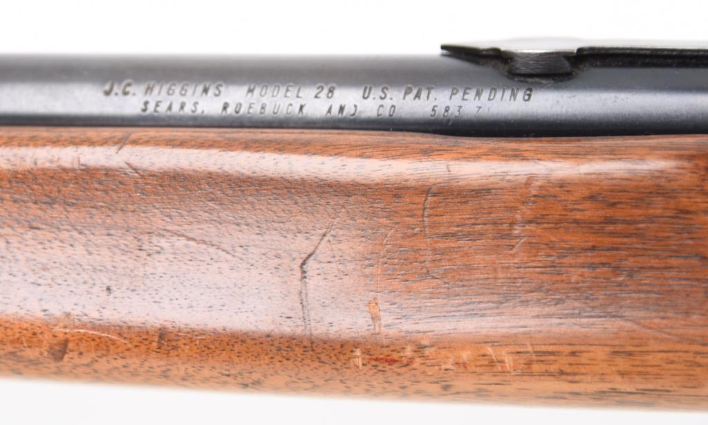 MANUFACTURER/IMP BY: J.C. HIGGINS, ODEL: 28, ACTION TYPE: Semi Auto Rifle, CALIBER/GA: .22 LR,