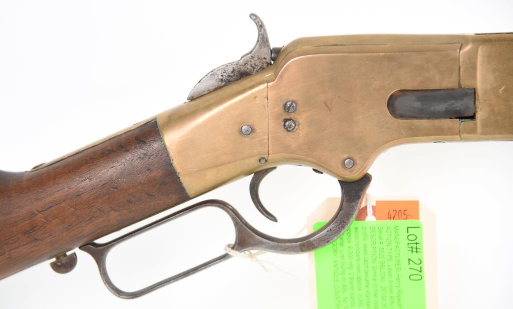 MANUFACTURER/IMP BY: Henry Repeating Arms, MODEL: Henry Rifle Late Model, ACTION TYPE: Lever
