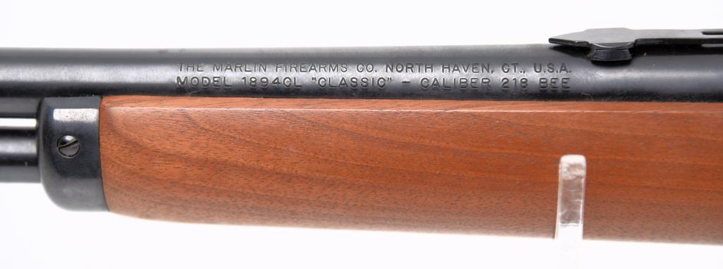 MANUFACTURER/IMP BY: Marlin Firearms Co, MODEL: 1894CL Classic, ACTION TYPE: Lever Action Rifle,