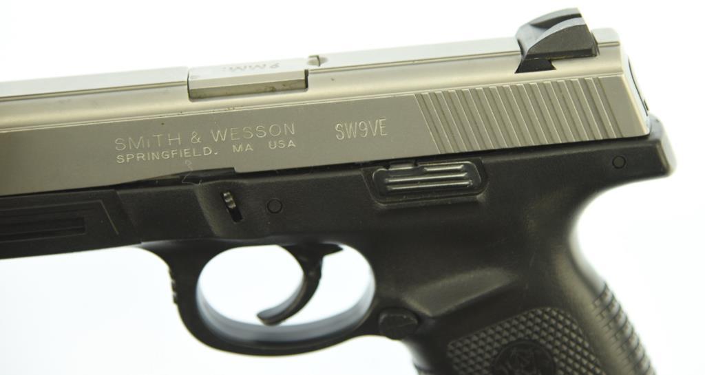 MANUFACTURER/IMP BY: SMITH & WESSON, MODEL: SW9VE, ACTION TYPE: Semi Auto Pistol, CALIBER/GA: