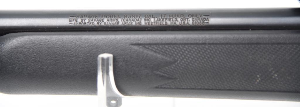 MANUFACTURER/IMP BY: SAVAGE ARMS INC/SAVAGE ARMS INC, MODEL: 93R17, ACTION TYPE: Bolt Action