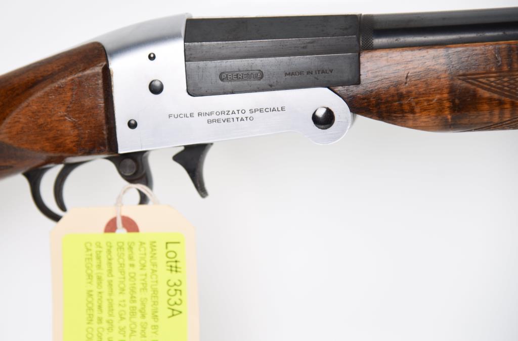 MANUFACTURER/IMP BY: Pietro Beretta, MODEL: FS1, ACTION TYPE: Single Shot Folding Shotgun,