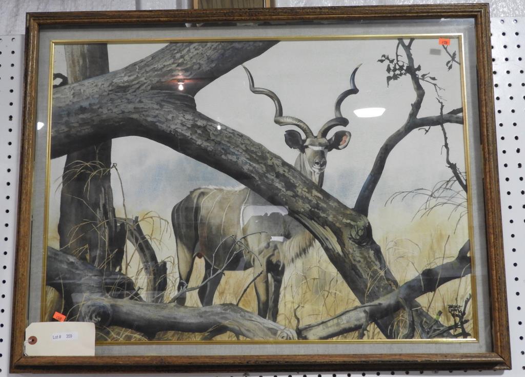 Lot #359 - Original framed Watercolor and